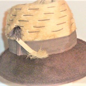 ST6IN Jacqueline Original Woman's HAT Felt Hat Union Label Toronto Canada